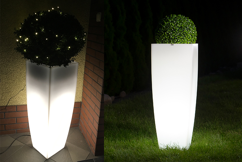 Donica ogrodowa Juno 75cm z podświetleniem