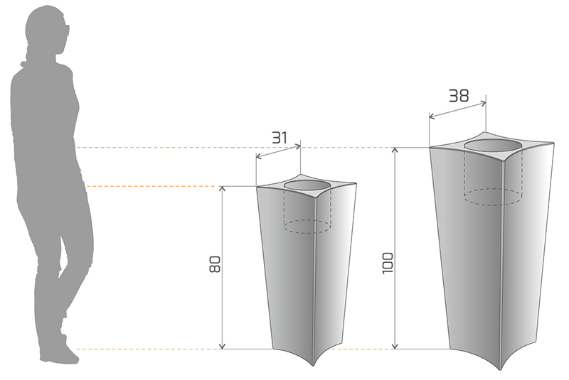 Donica ogrodowa Doris 100cm