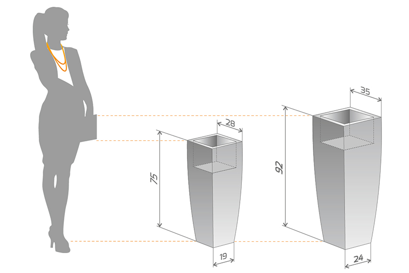 Donica ogrodowa Juno 75cm