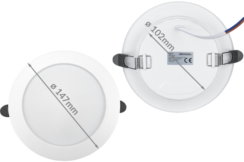 Panel LED podtynkowy wpuszczany PAWPKO 12W 875lm - okrągły 145mm