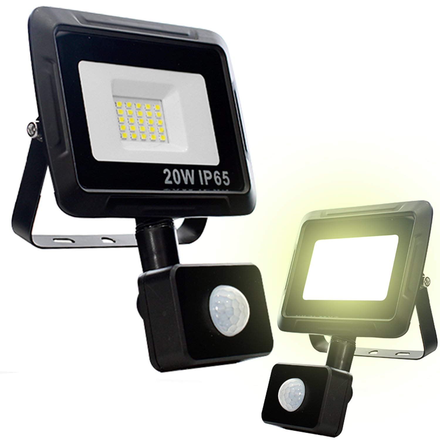 PROXIMPIR_20W_NW Naświetlacz LED z czujnikiem ruchu i zmierzchu 20W 4500K 1600lm