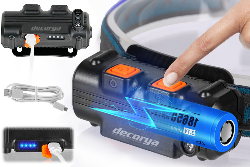 Latarka czołowa LED Zoom z czujnikiem ruchu LZ01 DECHLZOOM01