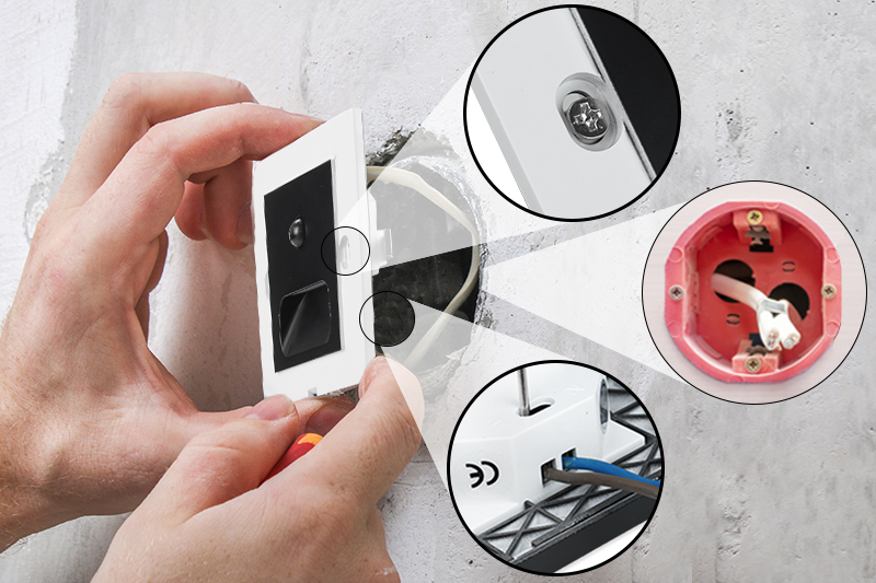 Oprawa schodowa LED Q11 z czujnikiem ruchu - czarna DECQ11_BK