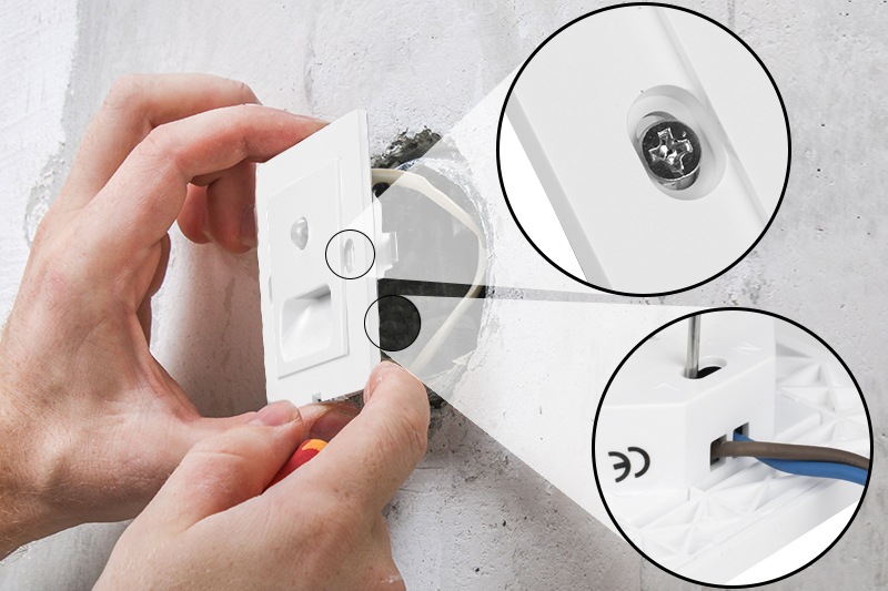 Oprawa schodowa LED Q11 z czujnikiem ruchu - biała DECQ11_WH