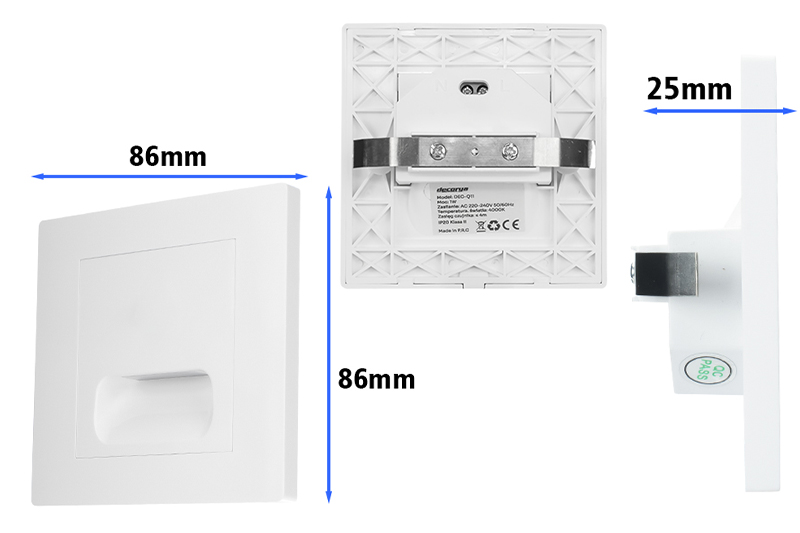 Oprawa schodowa LED Q12 - biała DECQ12_WH