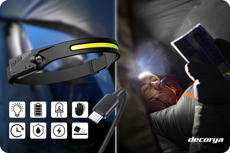 Latarka czołowa LED Flex FL01 z czujnikiem ruchu DecHLFlex01