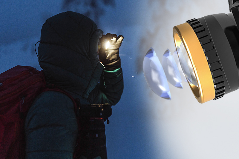 Latarka czołowa solarna z czujnikiem ruchu LS01 DecHLSol01