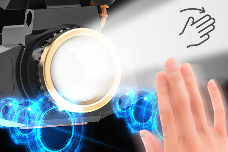 Latarka czołowa solarna z czujnikiem ruchu LS01 DecHLSol01