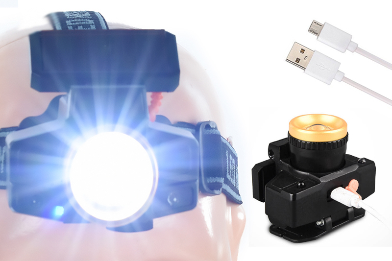 Latarka czołowa solarna z czujnikiem ruchu LS01 DecHLSol01