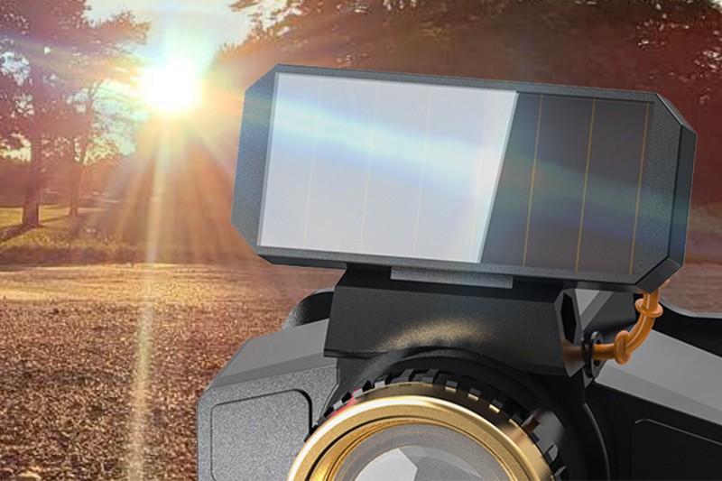 Latarka czołowa solarna z czujnikiem ruchu LS01 DecHLSol01