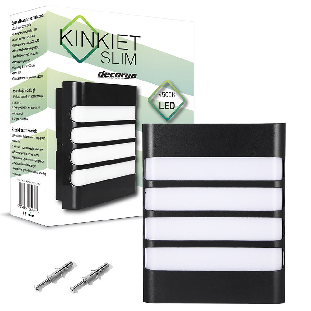 DecKinSLIMWL01_ST_min01 Kinkiet LED Slim ST 12W DecKinSLIMWL01_ST