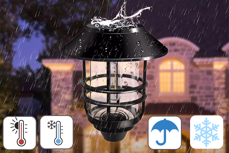 Kinkiet LED Vintage wiszący z panelem solarnym DecKinSol001