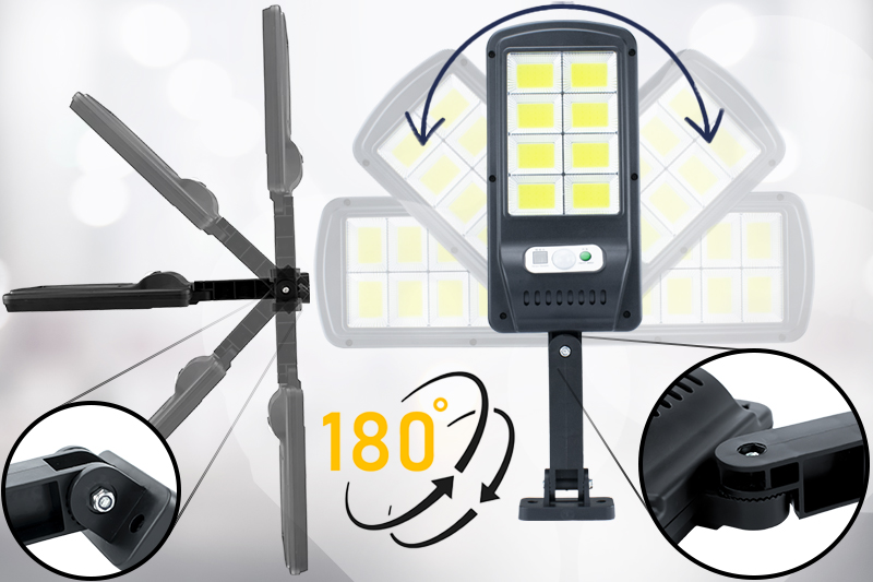 Uliczna lampa solarna LED 32W z czujnikiem ruchu i zmierzchu DecRemUlMinSol01