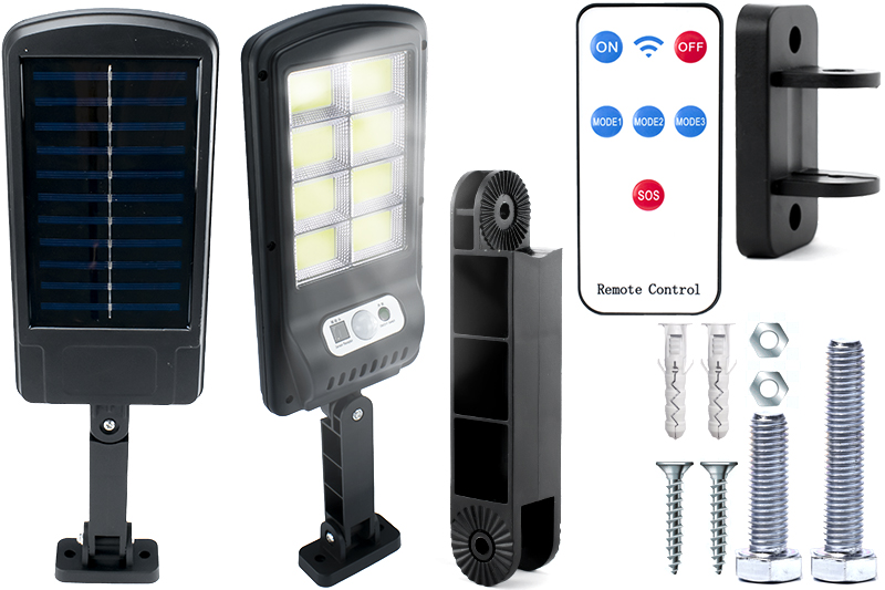 Uliczna lampa solarna LED 32W z czujnikiem ruchu i zmierzchu DecRemUlMinSol01