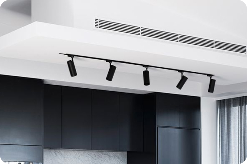 Reflektor szynowy na żarówkę GU10 50W LumSzynoweGU10_BK_