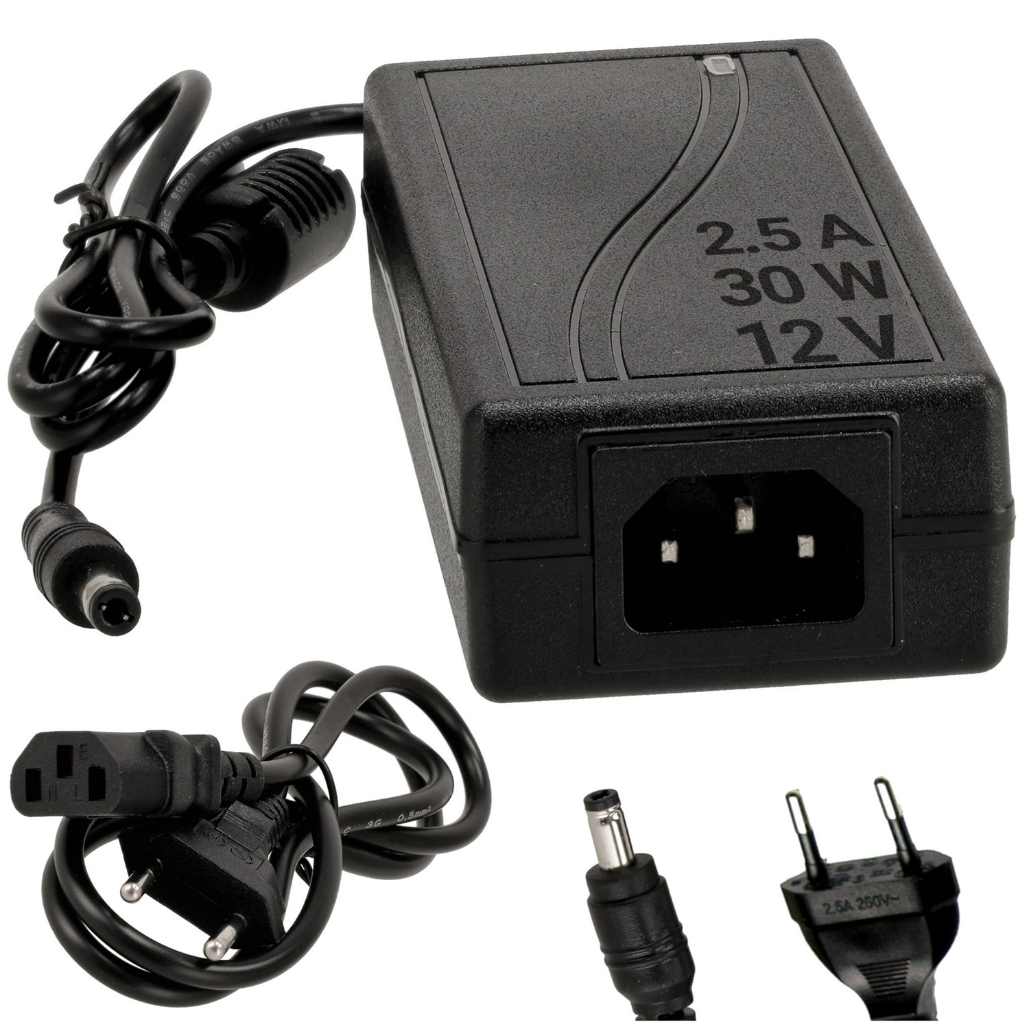 ZD30W_min02 Zasilacz desktop 12V 30W 2.5A z kablem