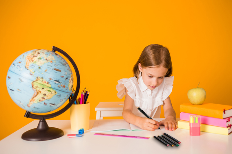 Flamastry dwustronne 48szt. + pokrowiec z organizerem DecFlam048