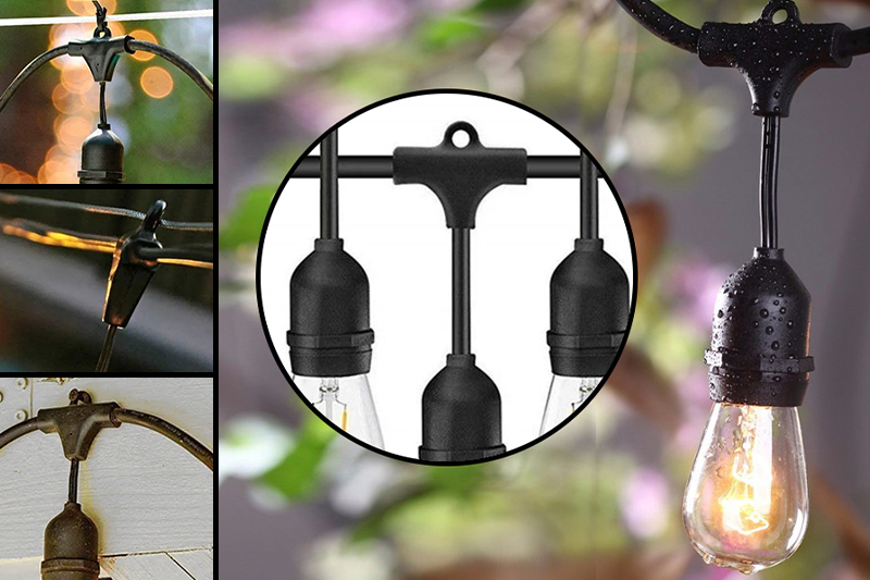 Girlanda świetlna ogrodowa GZ01 10m z żarówkami E27 DecGirlZar1PM