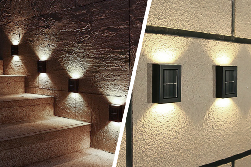 Kinkiet LED solarny KSZ08 1W z czujnikiem zmierzchu DecKinSol008