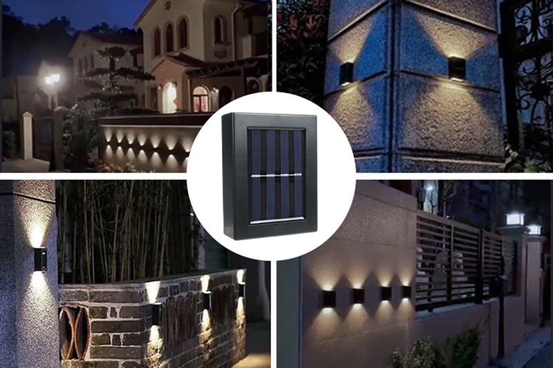 Kinkiet LED solarny KSZ08 1W z czujnikiem zmierzchu DecKinSol008