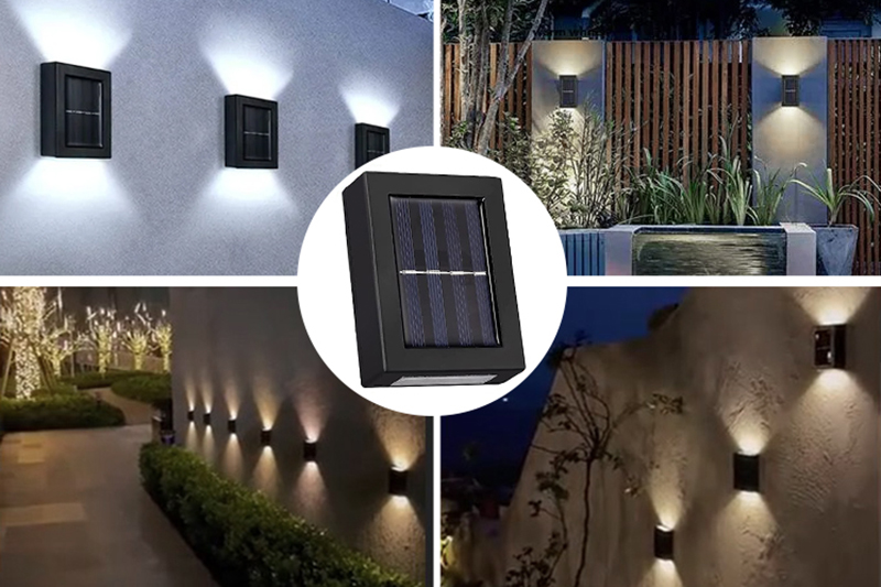 Kinkiet LED solarny KSZ08 1W z czujnikiem zmierzchu DecKinSol008