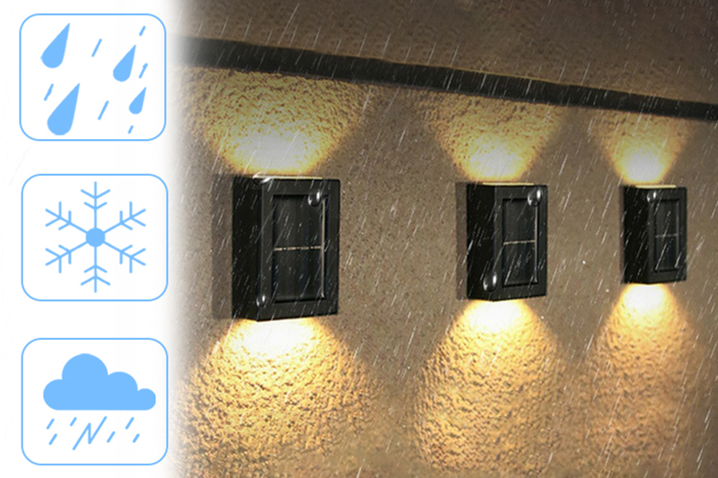 Kinkiet LED solarny KSZ08 1W z czujnikiem zmierzchu DecKinSol008