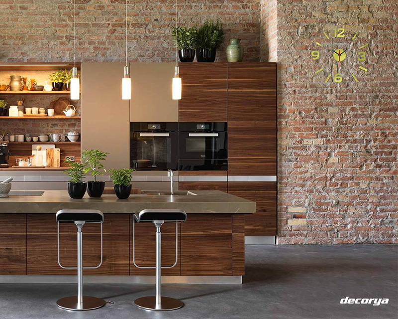 Zegar ścienny naklejany ZW01 Decorya ZGDECWALL01_GD