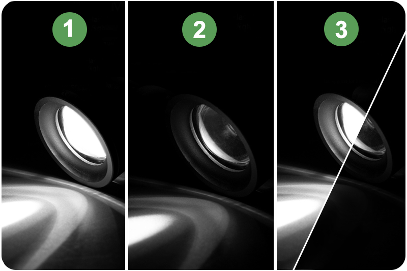 Latarka miniaturowa LED Zoom USB 1.5W