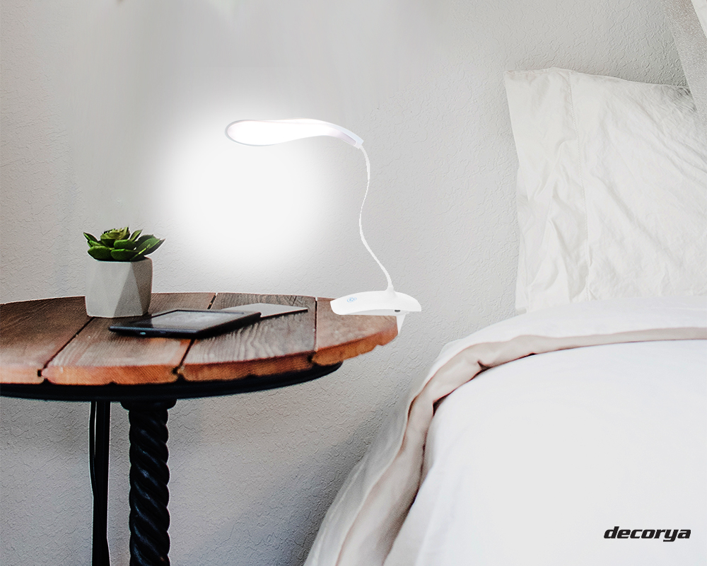 Lampka biurkowa bezprzewodowa LED z klipsem DL05