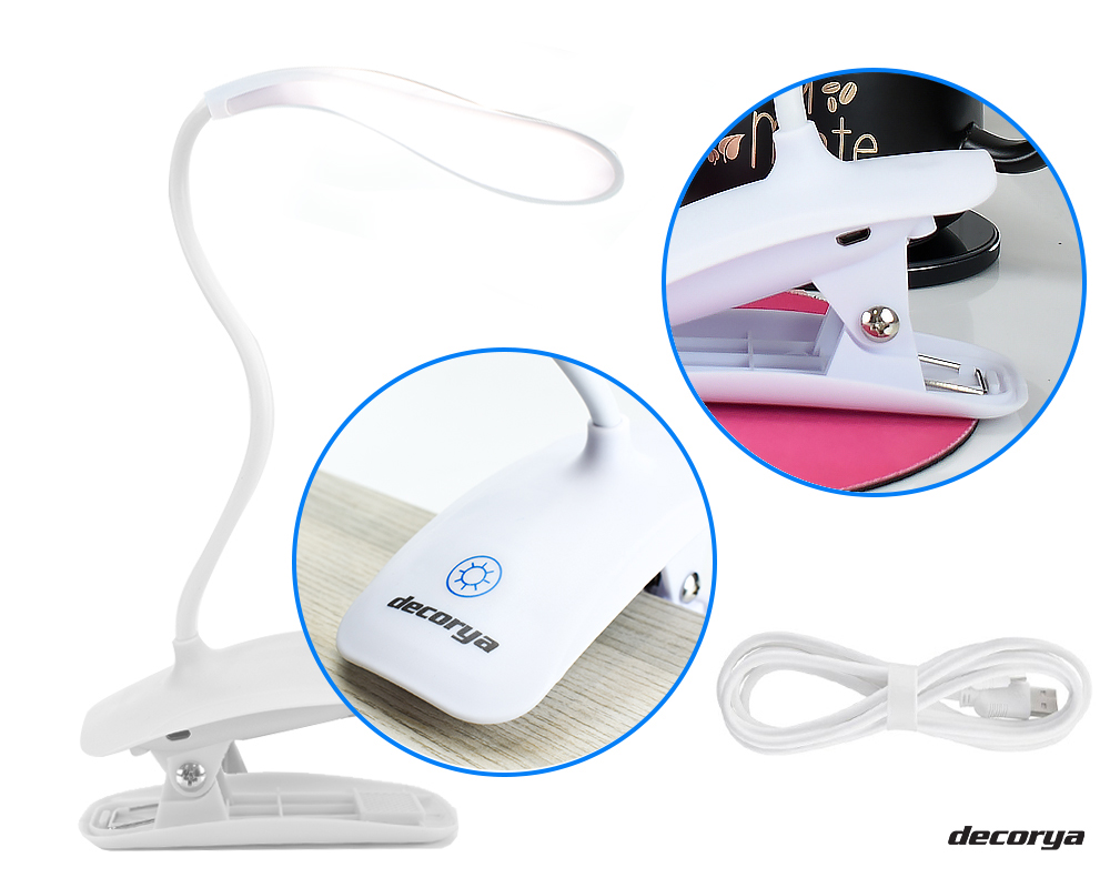 Lampka biurkowa bezprzewodowa LED z klipsem DL05