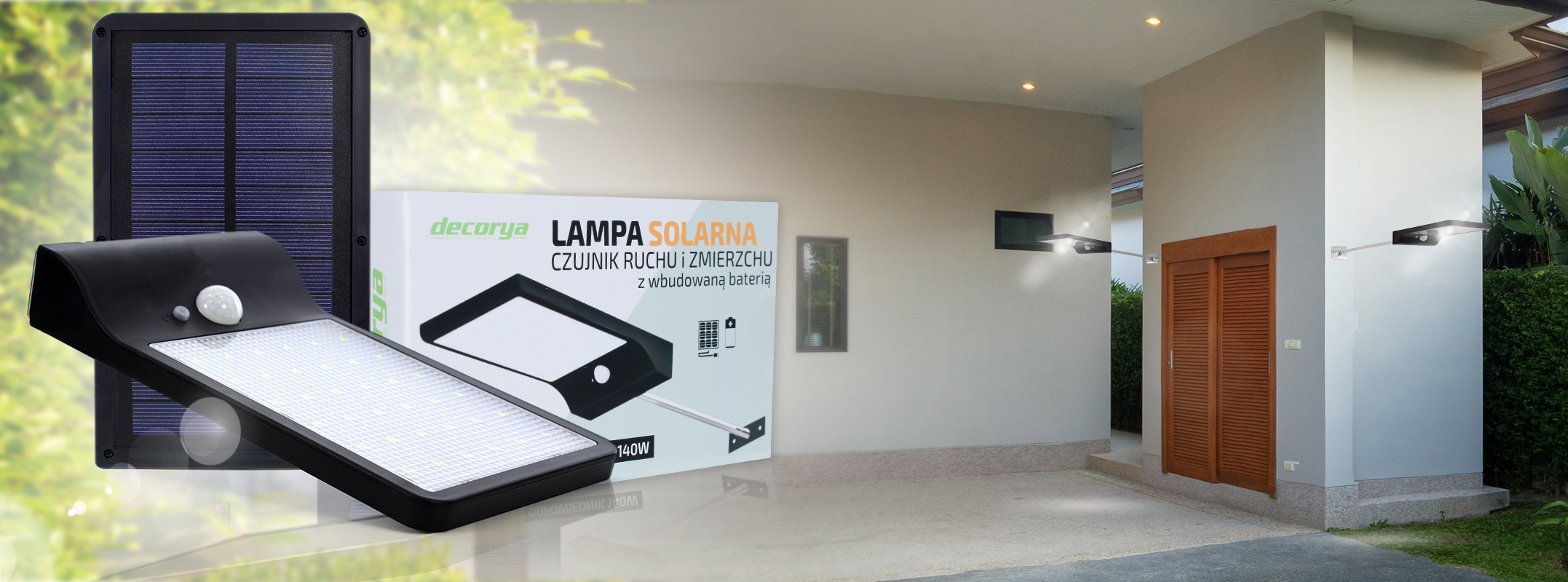 Uliczna lampa solarna LED 18W z czujnikiem ruchu i zmierzchu