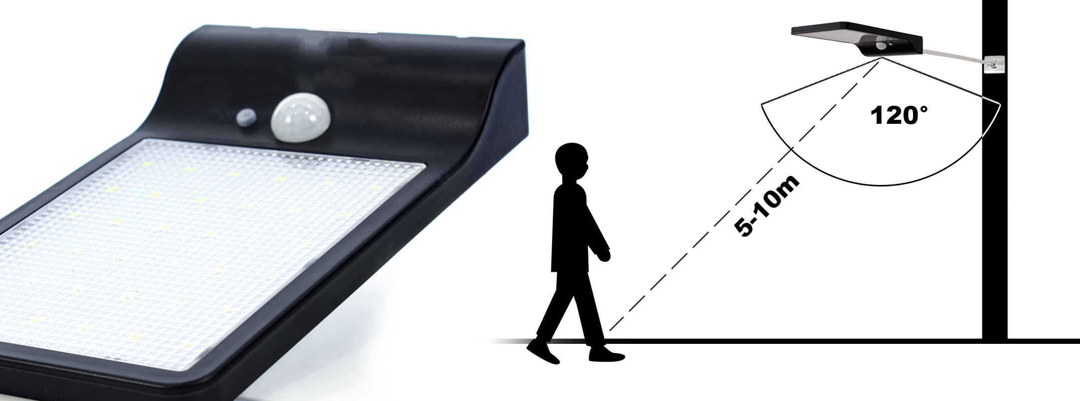 Uliczna lampa solarna LED 18W z czujnikiem ruchu i zmierzchu