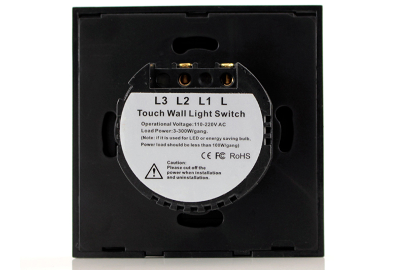 Włącznik światła dotykowy pojedynczy z pilotem – czarny