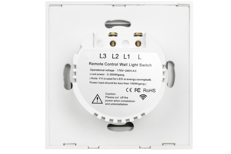 Włącznik światła dotykowy pojedynczy z pilotem – biały