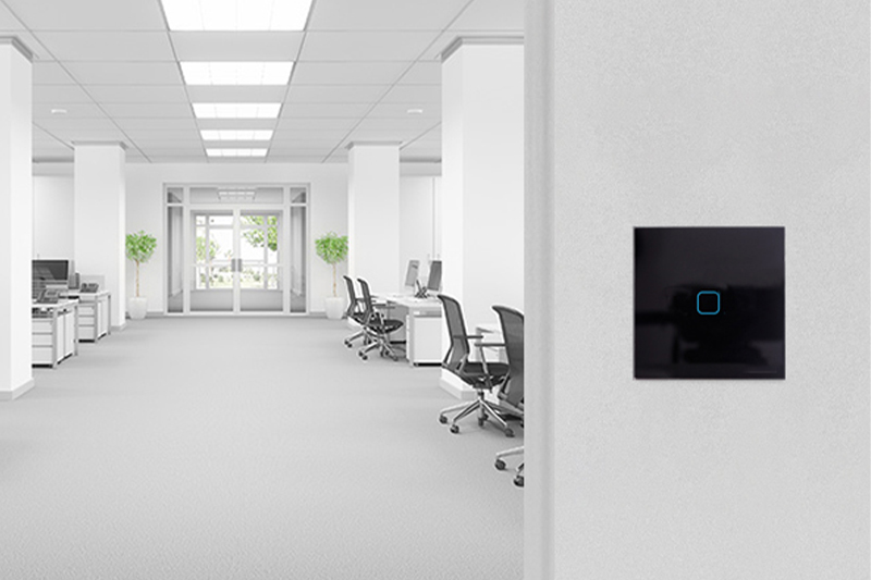 Włączniki światła dotykowe pojedyncze schodowe - czarne