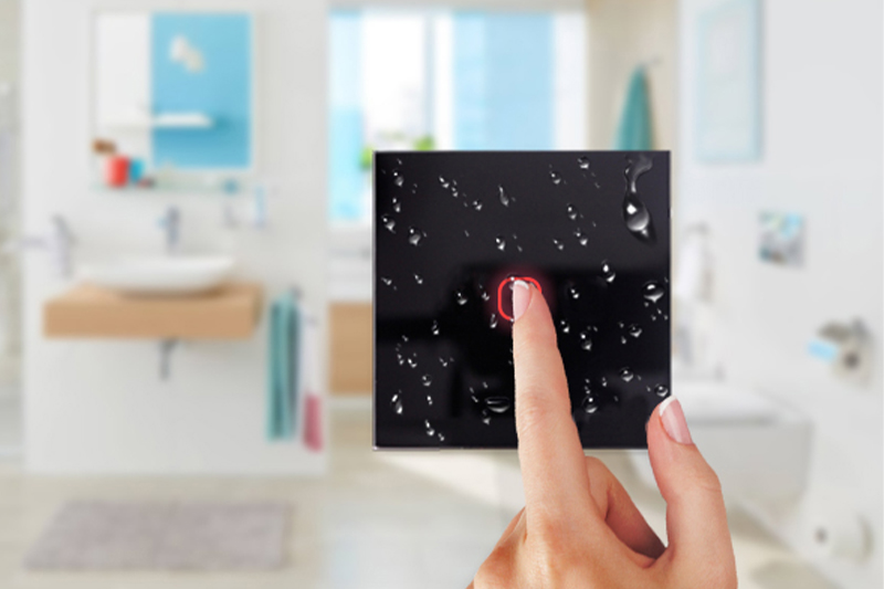 Włączniki światła dotykowe pojedyncze schodowe - czarne