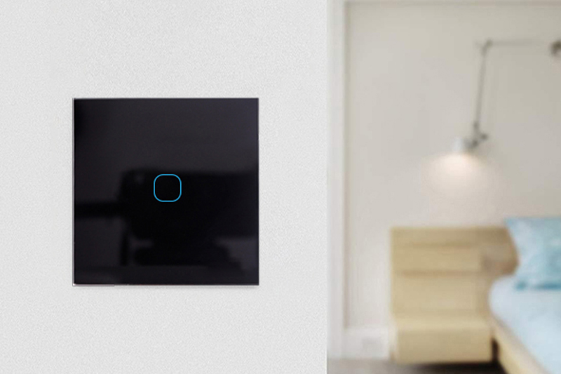 Włącznik światła dotykowy pojedynczy - czarny