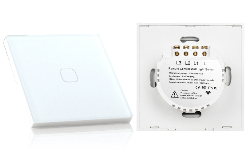 Włącznik światła dotykowy pojedynczy - biały