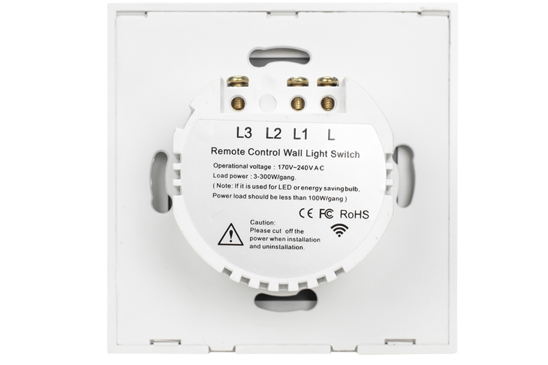 Włącznik światła dotykowy podwójny - biały