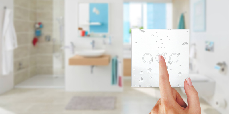 Włącznik światła dotykowy potrójny - biały