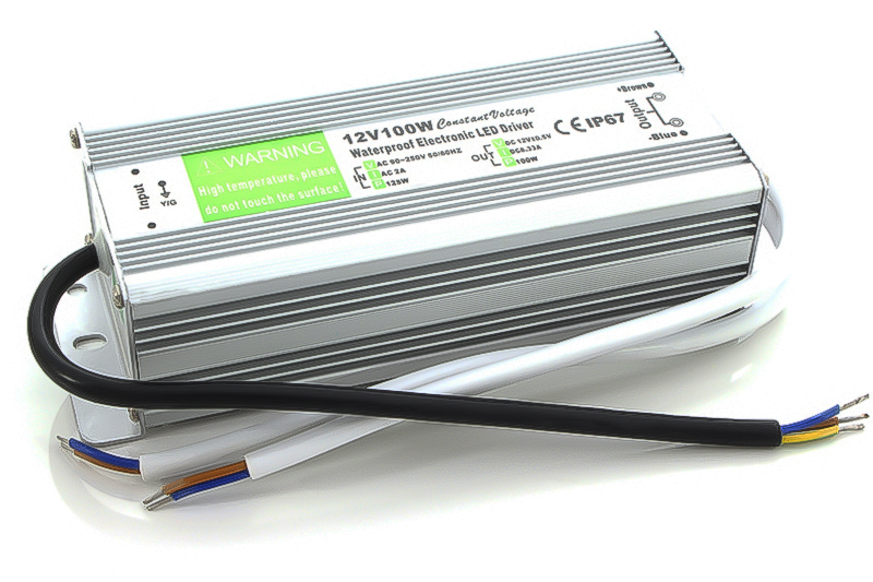 Zasilacz wodoodporny hermetyczny 12V 100W 8A