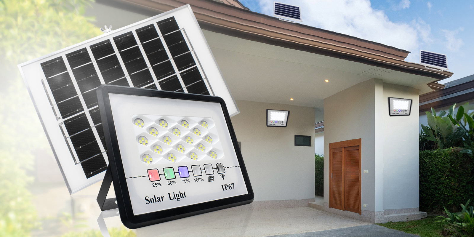 Naświetlacz solarny LED wodoodporny 30W IP67 z pilotem
