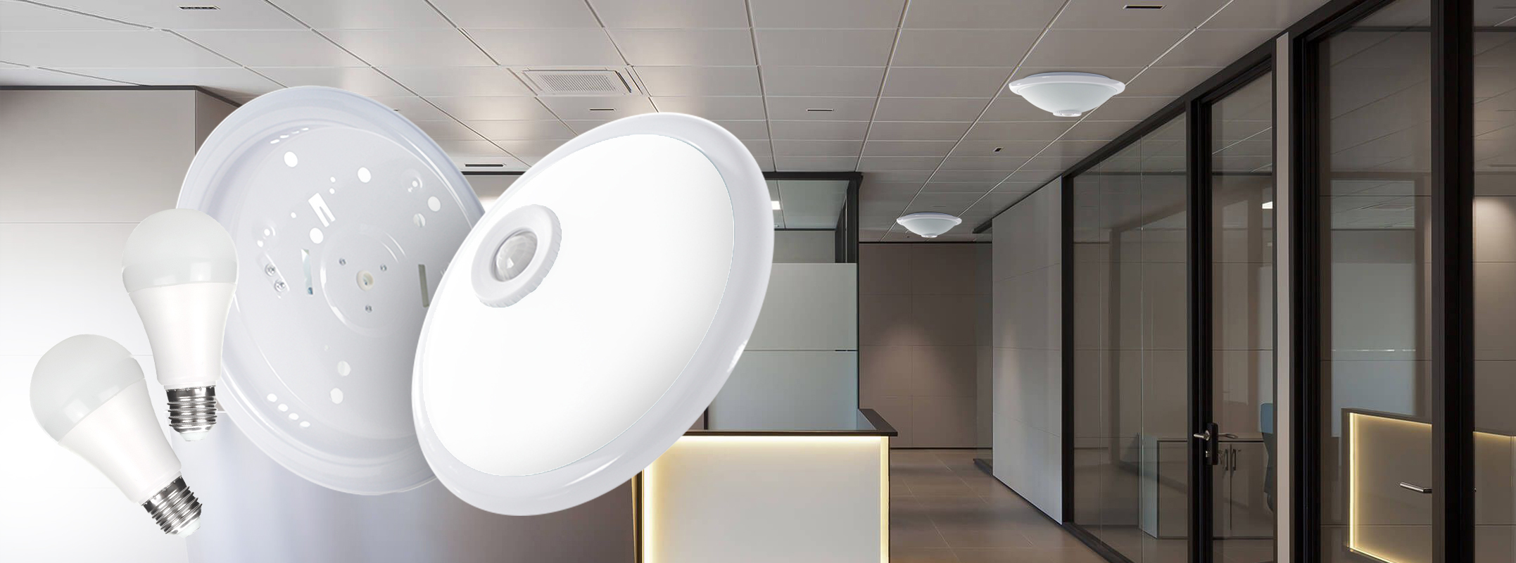 Plafon okrągły 30cm z czujnikiem ruchu i zmierzchu 2xE27 230V