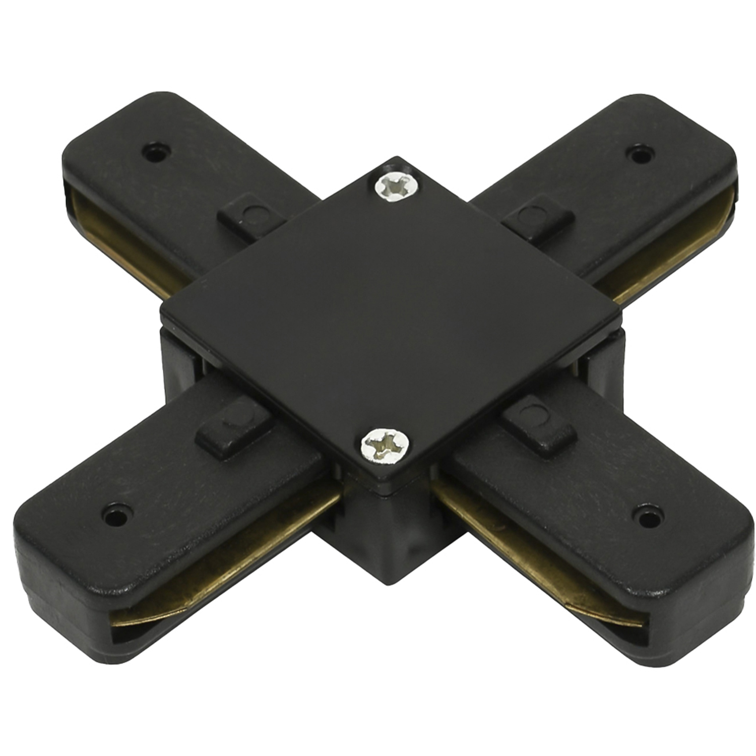 shopX_BK_min01 Łącznik do szynoprzewodów typ X krzyżowy - czarny