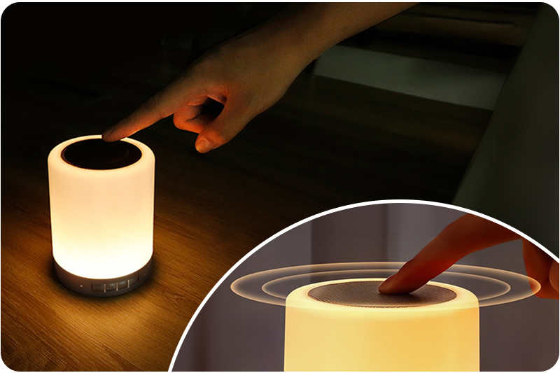 Bezprzewodowa lampka dotykowa RGB z głośnikiem Bluetooth