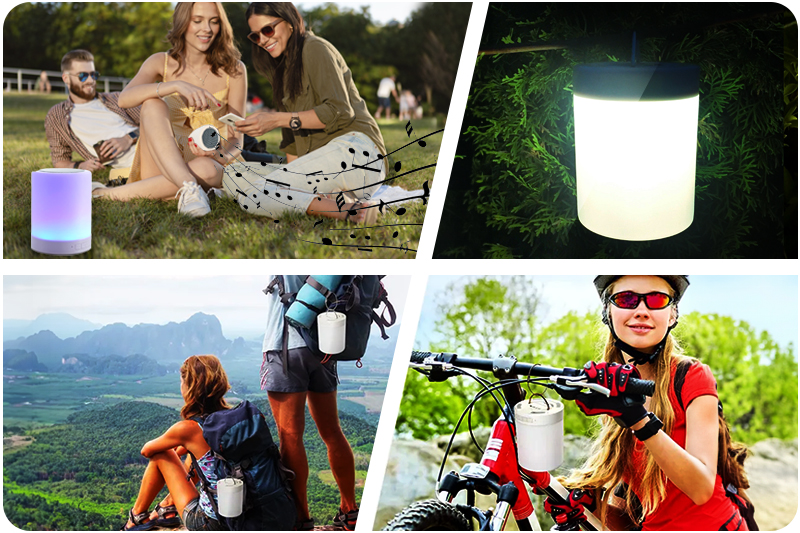 Bezprzewodowa lampka dotykowa RGB z głośnikiem Bluetooth