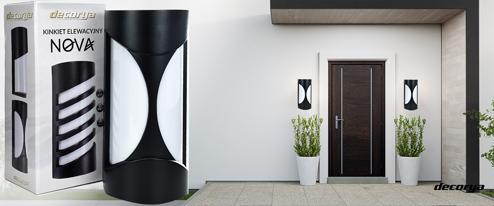 Kinkiet zewnętrzny Nova Mirror 40W E27 230V