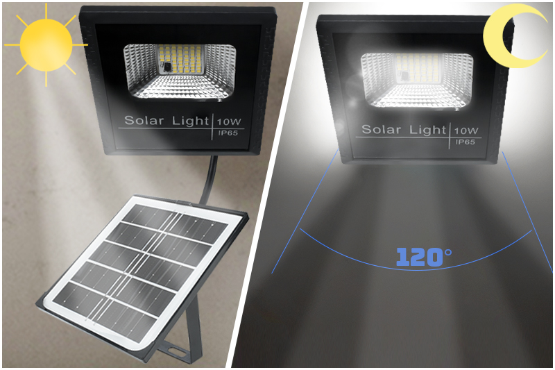 Naświetlacz solarny LED 10W IP65 z czujnikiem zmierzchu
