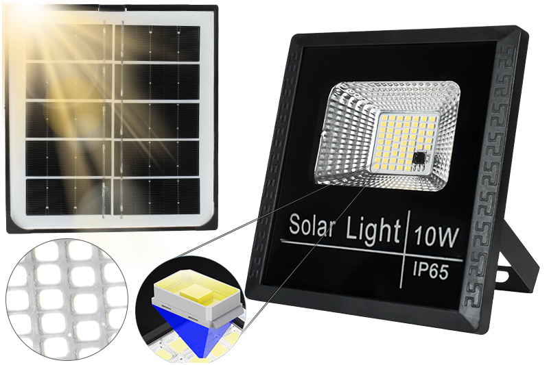 Naświetlacz solarny LED 10W IP65 z czujnikiem zmierzchu