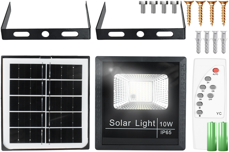 Naświetlacz solarny LED 10W IP65 z czujnikiem zmierzchu